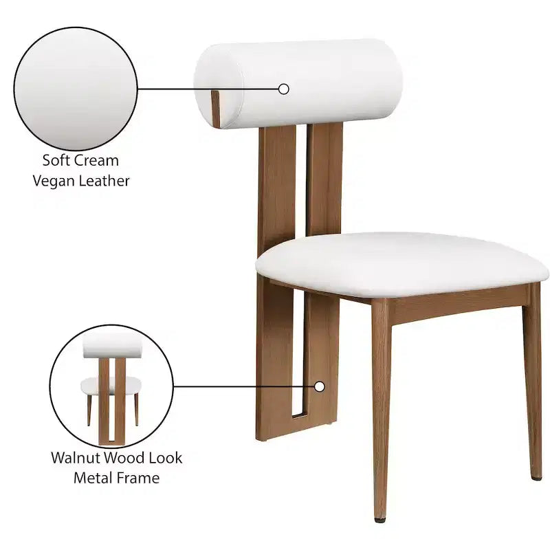 Meridian Furniture,Dario Vegan Leather Dining Chair, Set of 2