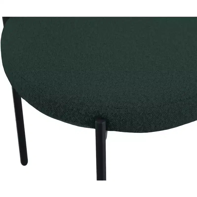 Meridian Furniture,Beacon Green Boucle Fabric Dining Chair, Set of 2
