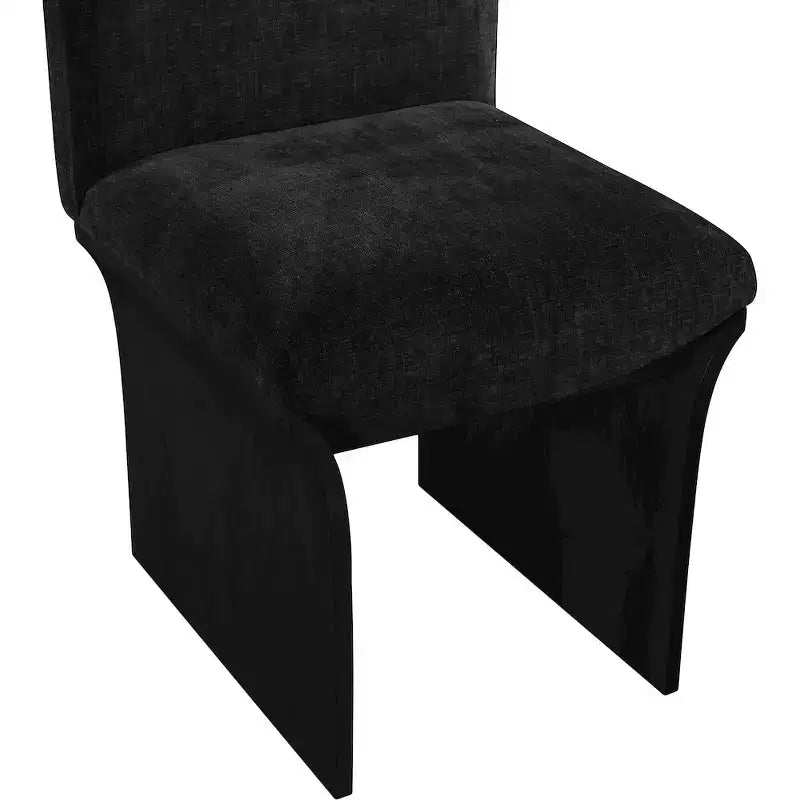 Meridina Furniture,Shaw Black Chenille Fabric Upholstered Dining Chair