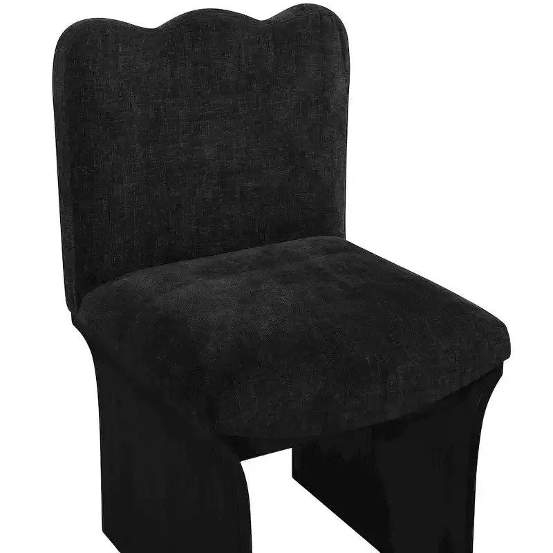 Meridina Furniture,Shaw Black Chenille Fabric Upholstered Dining Chair