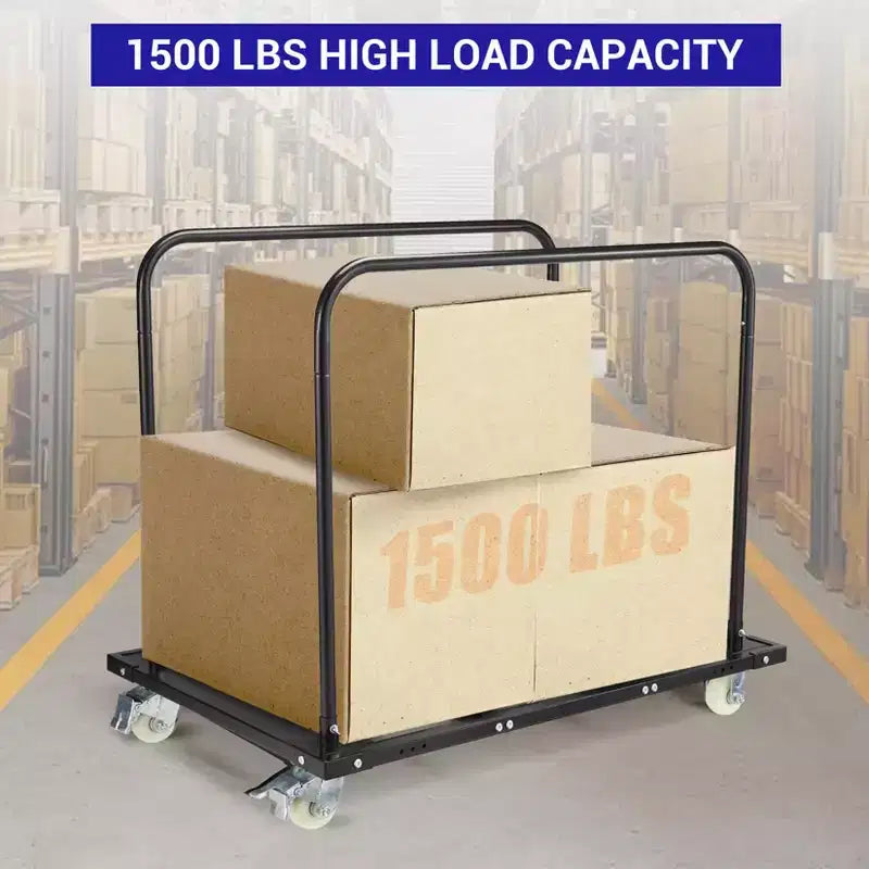 Folding Table Cart, 45.28 x 29.14 Inch Heavy Duty Drywall Sheet Cart Handling Wall Panel, 1500 LBS Panel Dolly Truck