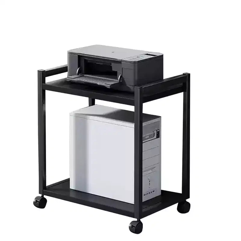 3 Tier PC Tower Stand, Height Adjustable Computer Tower Floor Stand with Wheels, Metal Computer Cart CPU Holder for Office Home Classroom