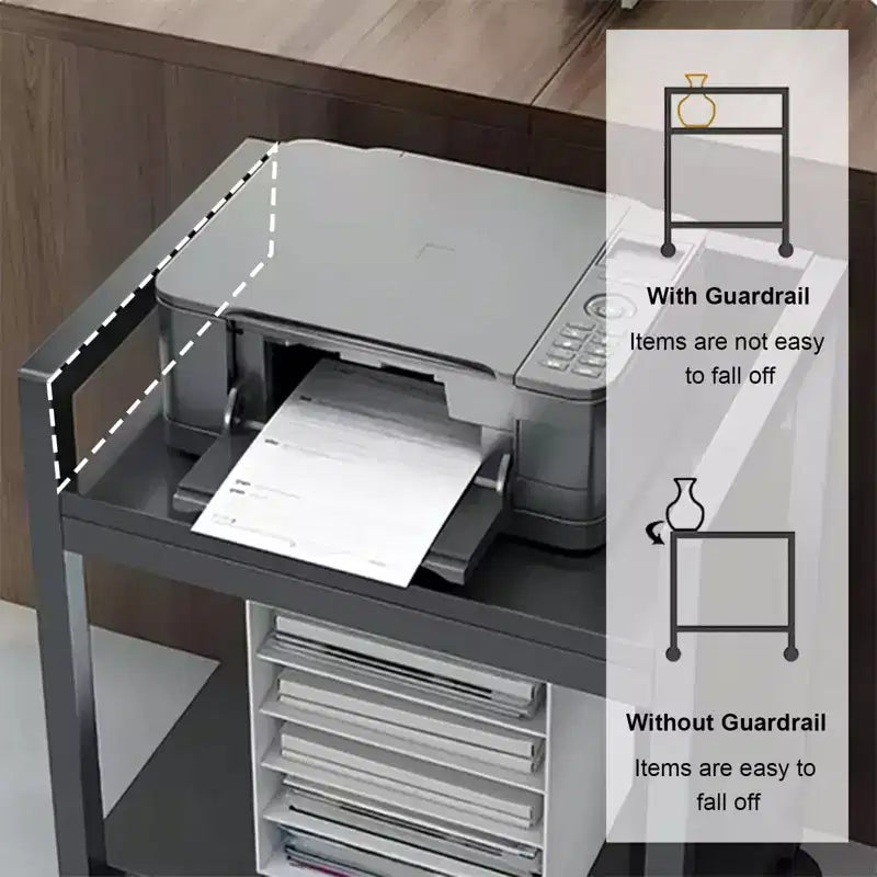 3 Tier PC Tower Stand, Height Adjustable Computer Tower Floor Stand with Wheels, Metal Computer Cart CPU Holder for Office Home Classroom