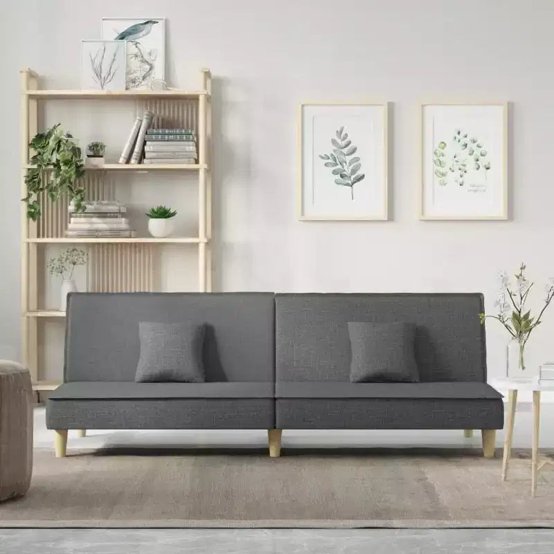vidaXL Sofa Bed Dark grey Fabric (100% polyester), plywood, foam Standard