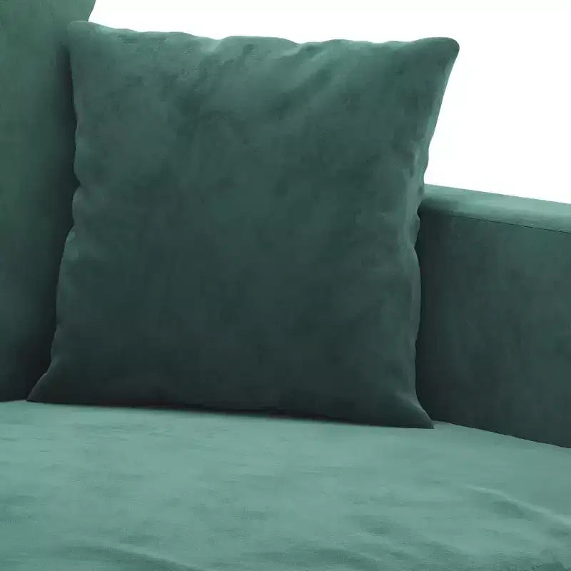vidaXL 3-seater Sofa Dark Green Velvet (100% polyester), metal, textilene