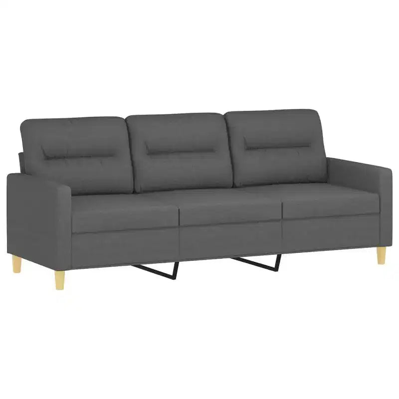 vidaXL Sofa Set Dark Grey Fabric (100% polyester), metal, plywood, textilene