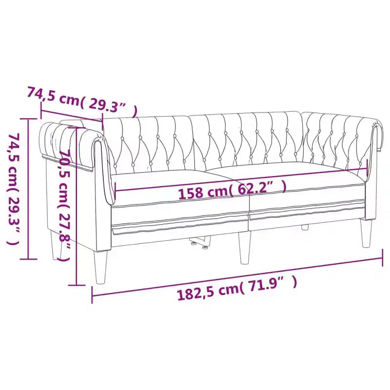 vidaXL Living Room Sofa Set - 3 Piece Brown Fabric Settee Couch - Modern Padded Lounge Seating with Armchair, loveseat & 3 Seater