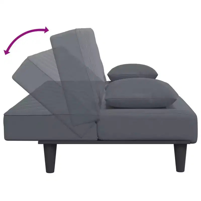 vidaXL Sofa Set Dark Gray Velvet (100% Polyester), Wood, Plastic Standard