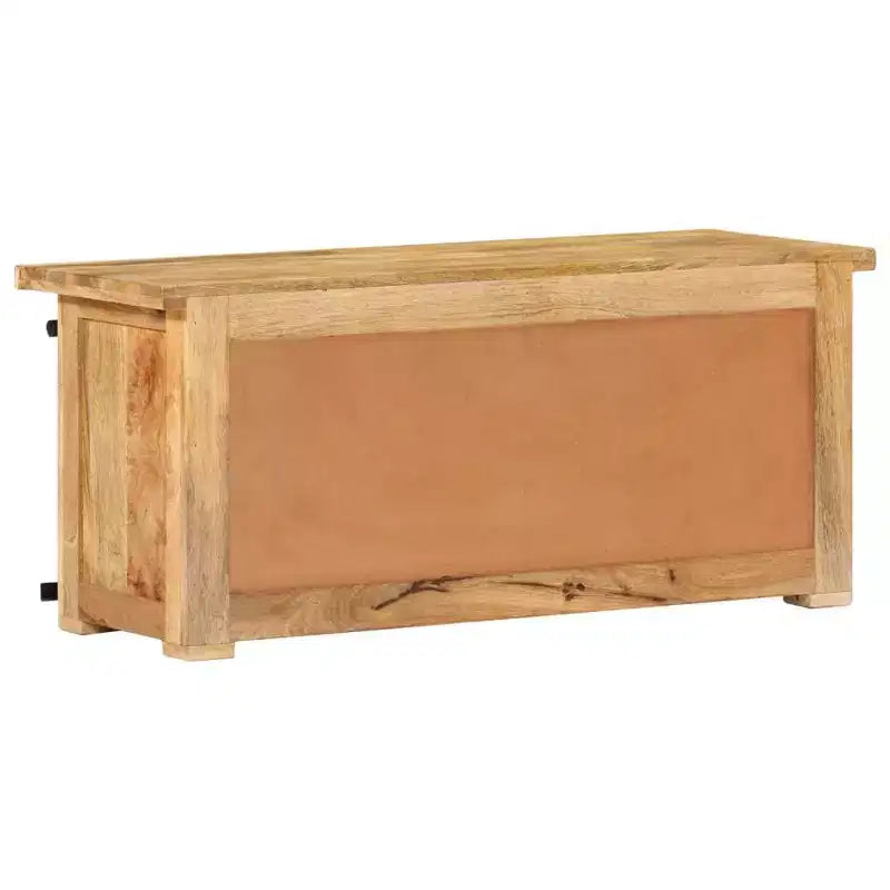 vidaXL TV Cabinet Natural Mango Wood Solid Mango Wood Sliding Components