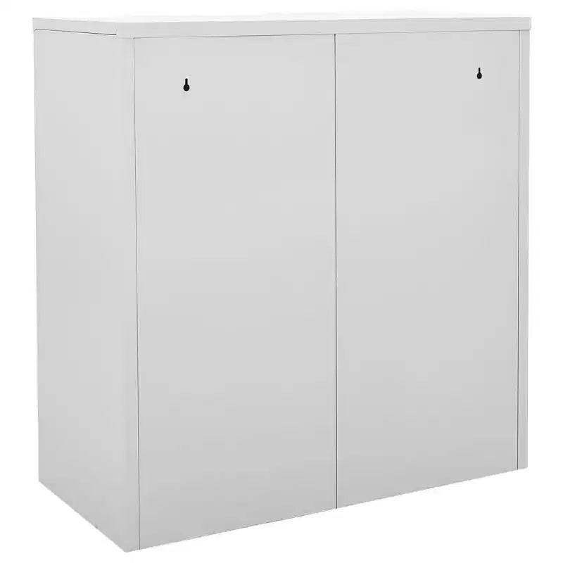 vidaXL Locker Cabinet - Modern Design Steel Storage Organizer with 9 Lockers - Suitable for Schools, Offices and Homes - Gray and Red