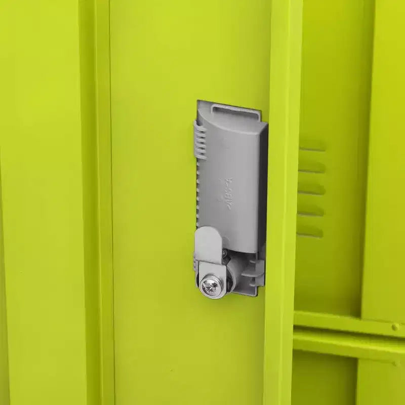 vidaXL Steel Locker Cabinet with 9 Lockers - Gray and Green, 35.4x17.7x36.4, Secure Storage Organizer for Schools, Offices, and Home