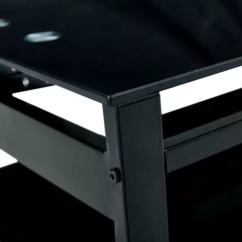 GDFStudio Kirara Modern Lift Top Coffee Table with 2-Layer Tempered Glass