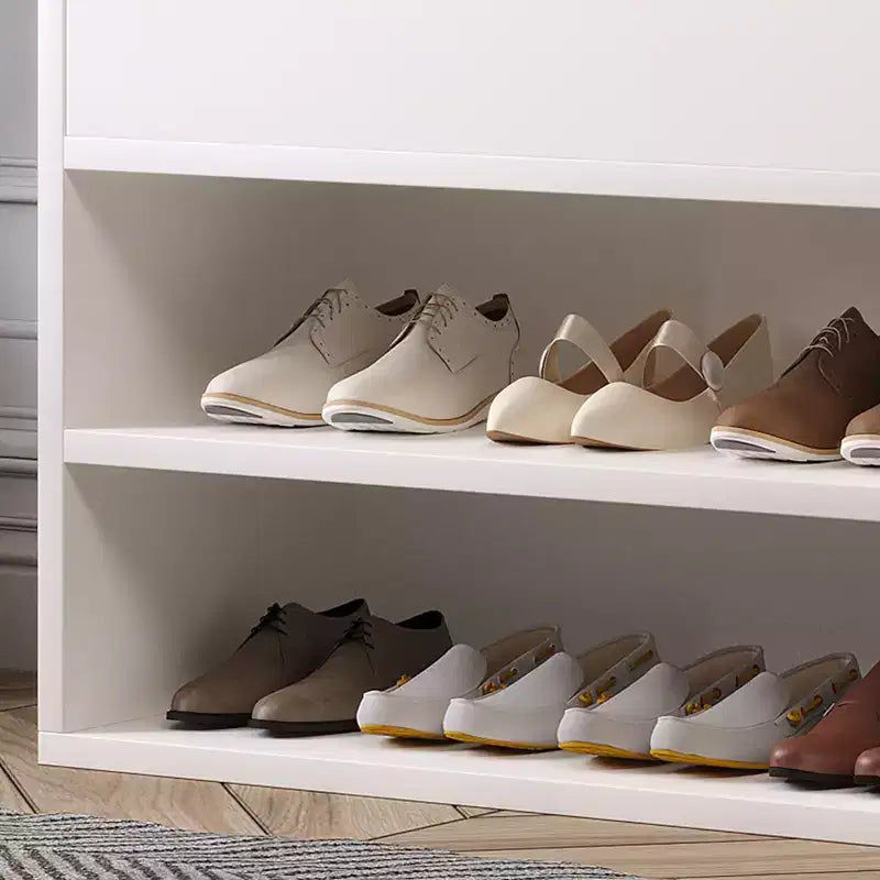 PB Triamine Sponge Cloth Shoe Storage Bench with Storage Cabinet - Durable, Multifunctional, Space-Saving, Comfortable Seating