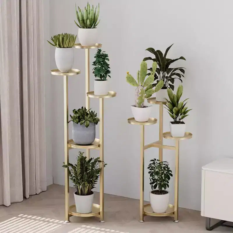 Metal Plant Stand, Multi-Layer Indoor Flower Stand Corner Plant Shelf Flower Pot Holder Tall Planter Holder Shelf Rack For Patio Living Room