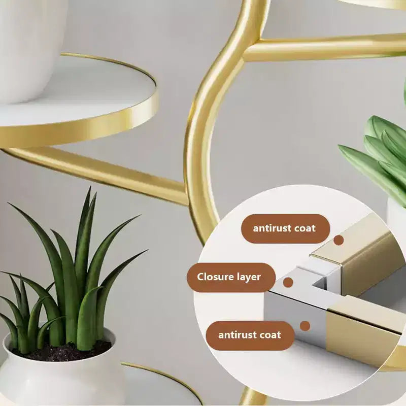 Metal Plant Stand, Multi-Layer Indoor Flower Stand Corner Plant Shelf Flower Pot Holder Tall Planter Holder Shelf Rack For Patio Living Room