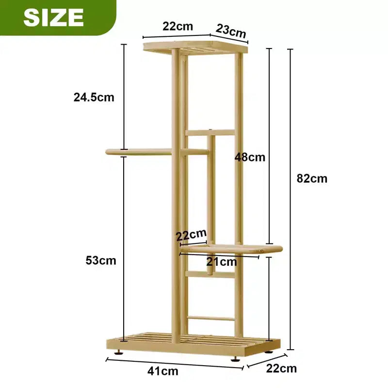 TROPOW Support pour plantes en mtal  4 niveaux - tagre  fleurs pour l'intrieur et l'extrieur - Support pour plantes d'intrieur et balcon