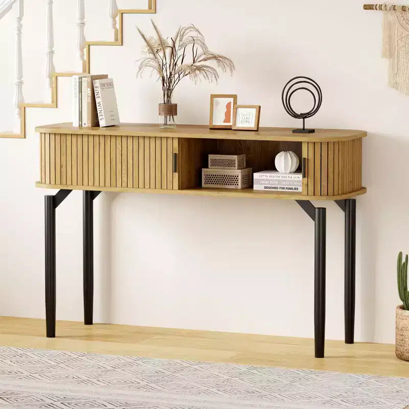 47 Console Table with 2 Drawers and Open Storage, Narrow Entryway Table Behind Couch, Hallway Accent Sofa Tables for Living Room