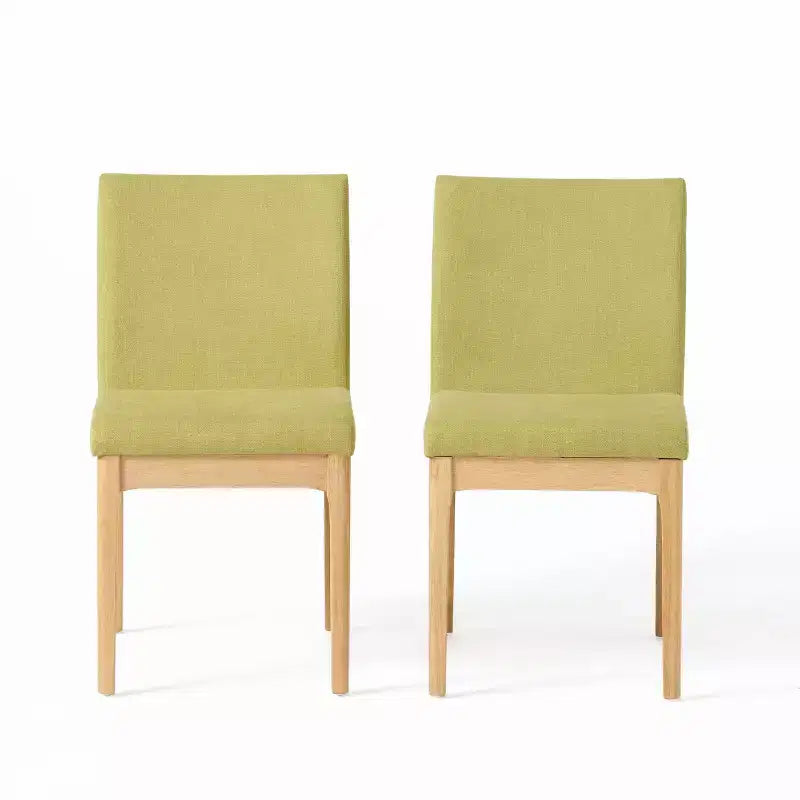 GDFStudio Hampton Mid-Century Modern Fabric Upholstered Armless Dining Chairs (Set of 2)