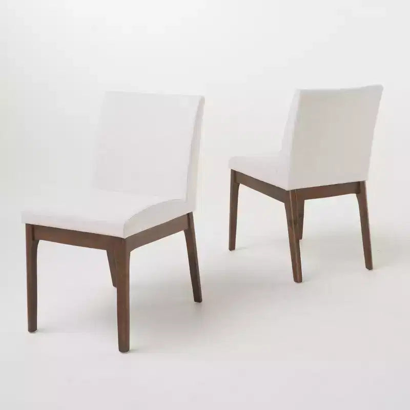 GDFStudio Hampton Mid-Century Modern Fabric Upholstered Armless Dining Chairs (Set of 2)