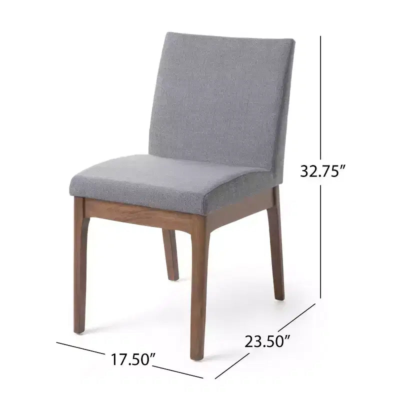 GDFStudio Hampton Mid-Century Modern Fabric Upholstered Armless Dining Chairs (Set of 2)