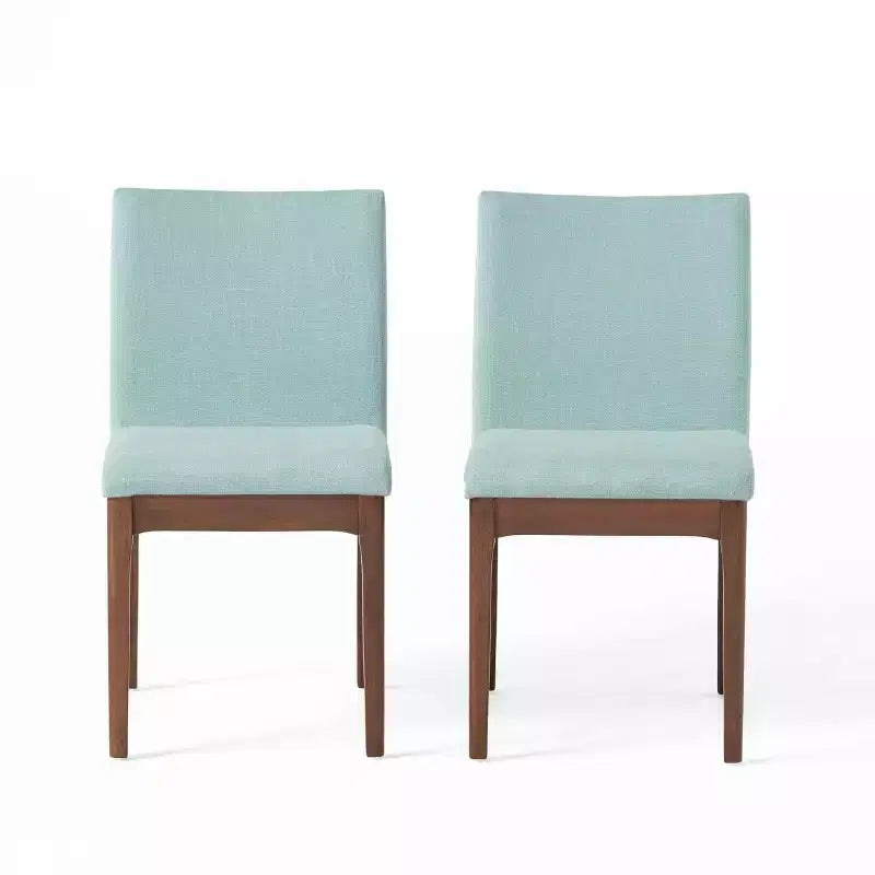 GDFStudio Hampton Mid-Century Modern Fabric Upholstered Armless Dining Chairs (Set of 2)
