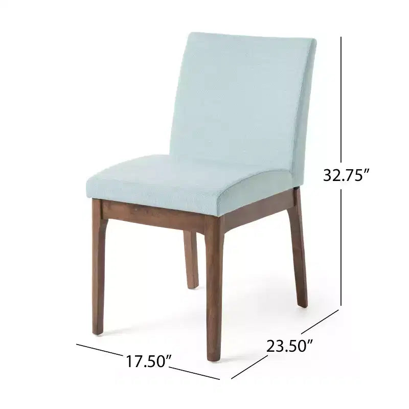 GDFStudio Hampton Mid-Century Modern Fabric Upholstered Armless Dining Chairs (Set of 2)