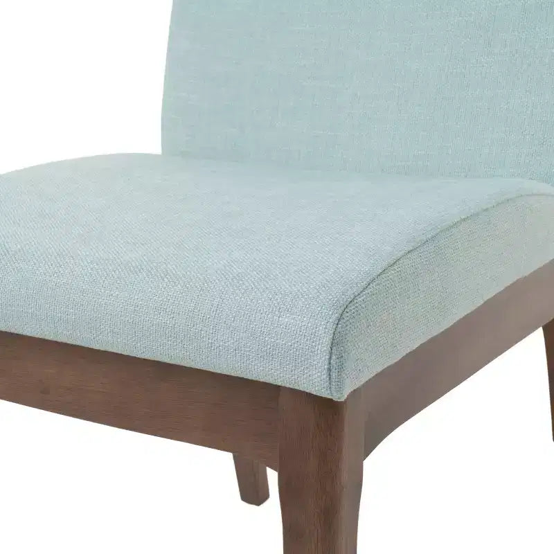 GDFStudio Hampton Mid-Century Modern Fabric Upholstered Armless Dining Chairs (Set of 2)