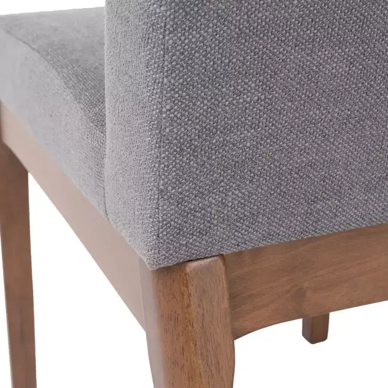GDFStudio Hampton Mid-Century Modern Fabric Upholstered Armless Dining Chairs (Set of 2)
