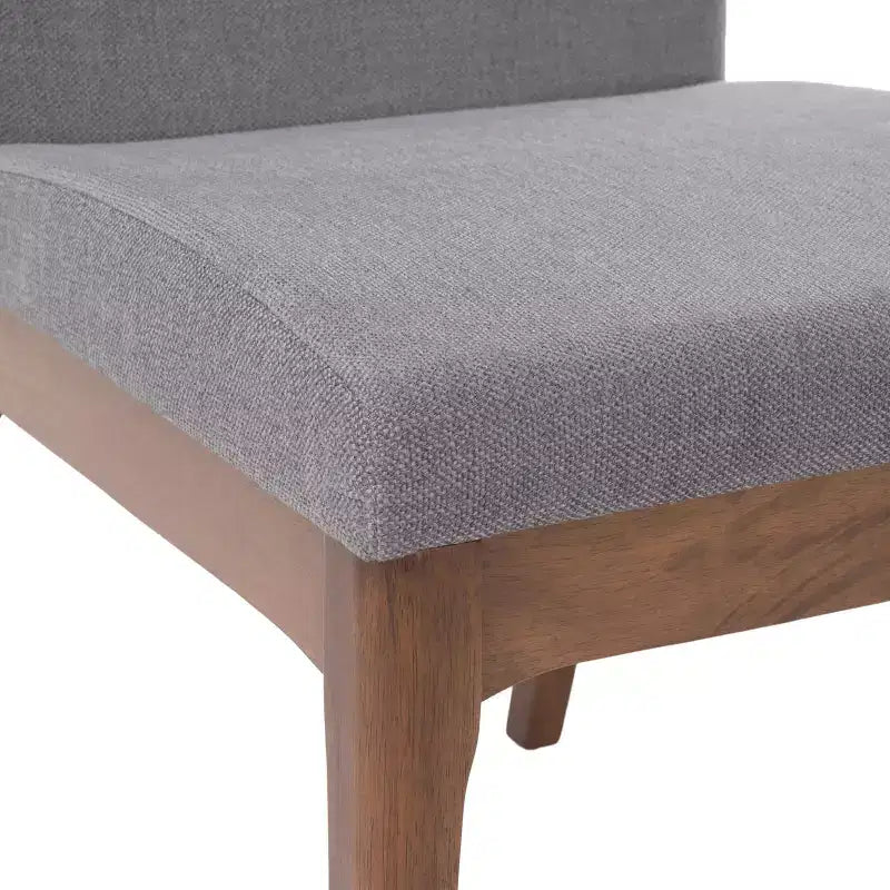 GDFStudio Hampton Mid-Century Modern Fabric Upholstered Armless Dining Chairs (Set of 2)