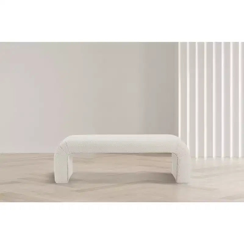Meridian Furniture,Niagara Boucle Fabric Bench
