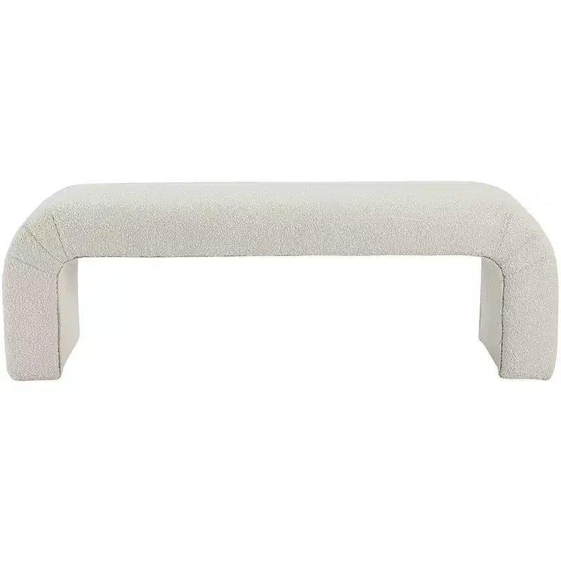 Meridian Furniture,Niagara Boucle Fabric Bench