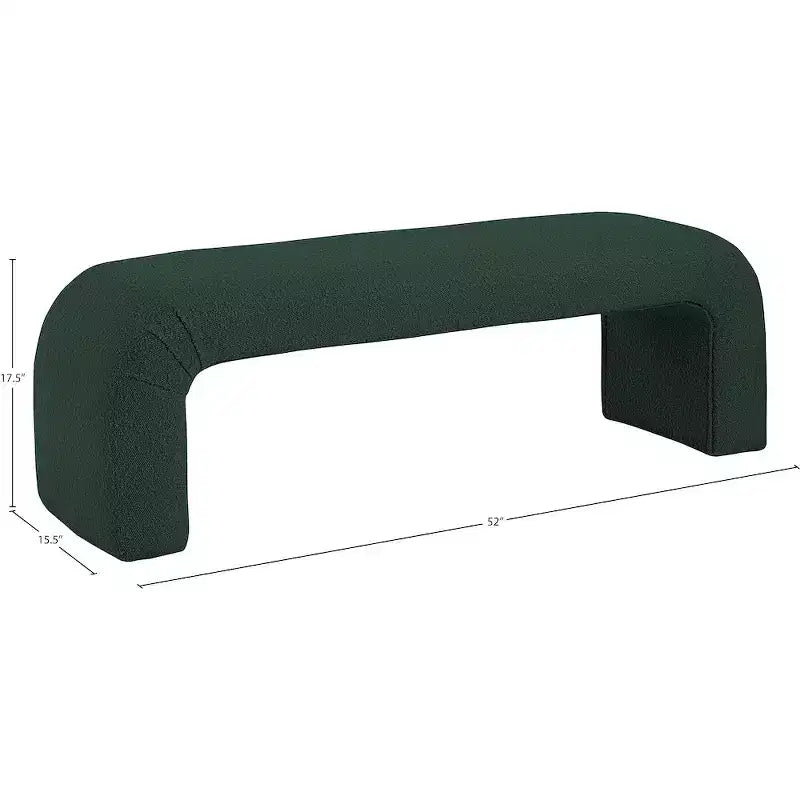 Meridian Furniture,Niagara Boucle Fabric Bench