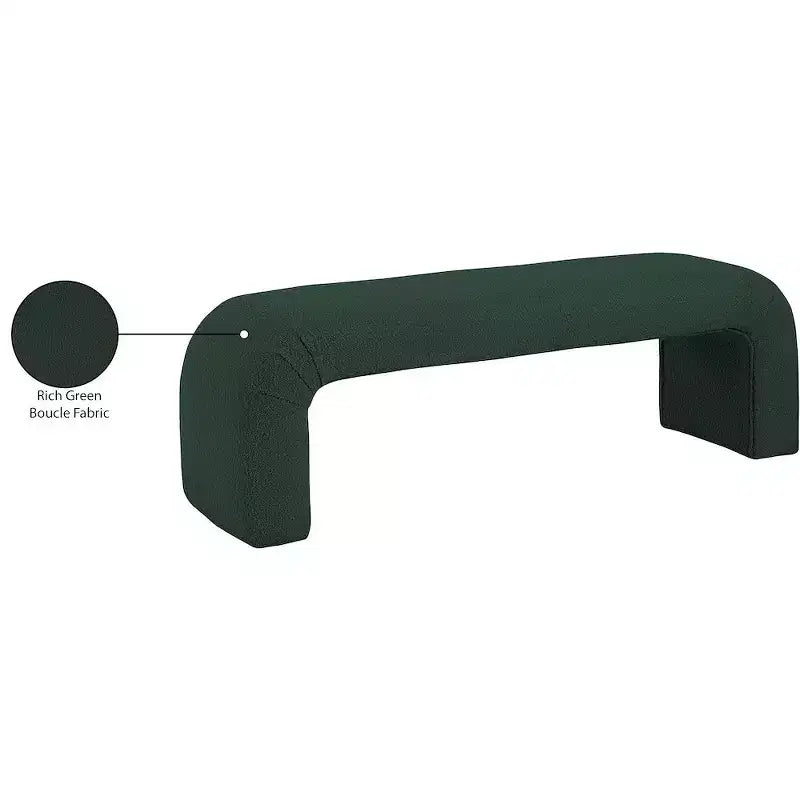 Meridian Furniture,Niagara Boucle Fabric Bench