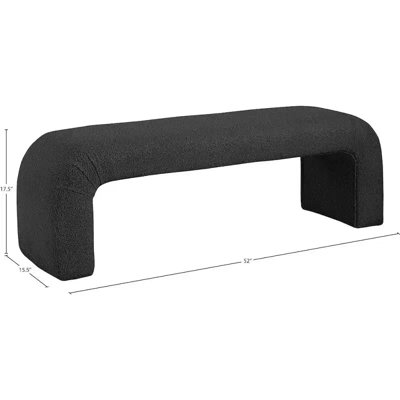 Meridian Furniture,Niagara Boucle Fabric Bench