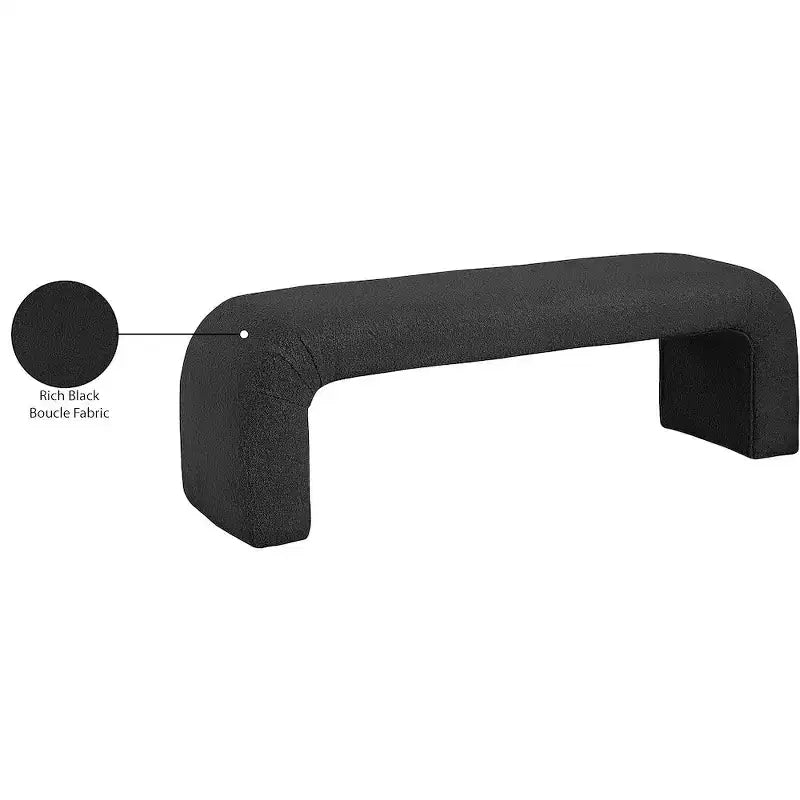 Meridian Furniture,Niagara Boucle Fabric Bench