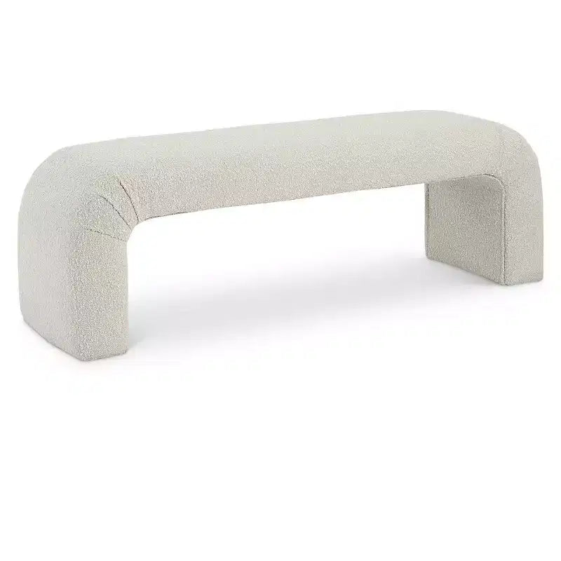 Meridian Furniture,Niagara Boucle Fabric Bench