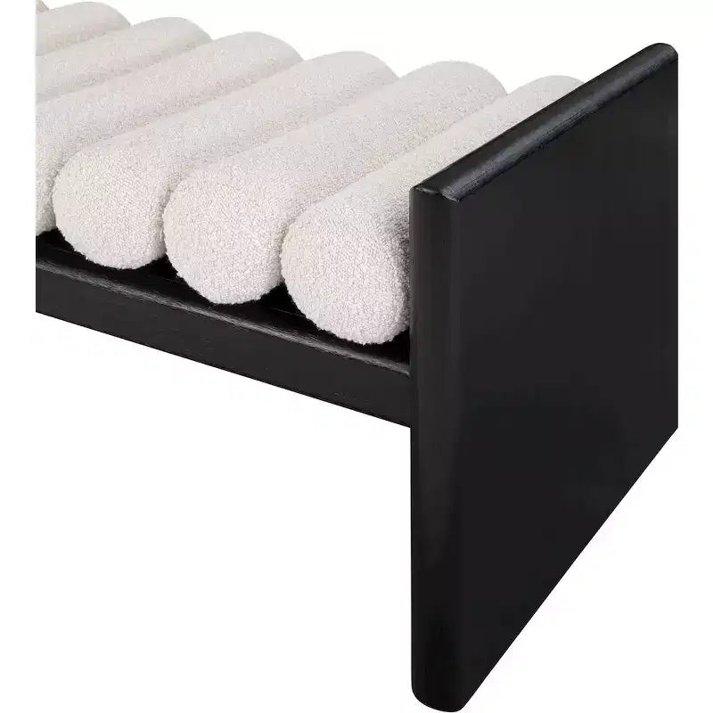 Meridian Furniture,Waverly Boucle Fabric Bench