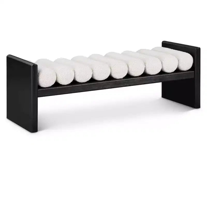 Meridian Furniture,Waverly Boucle Fabric Bench