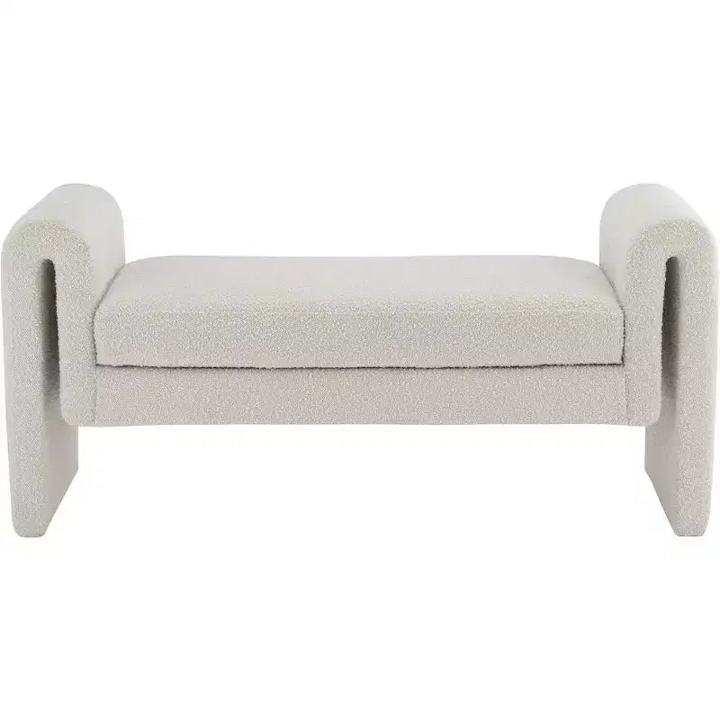 Meridian Furniture,Stylus Boucle Fabric Bench