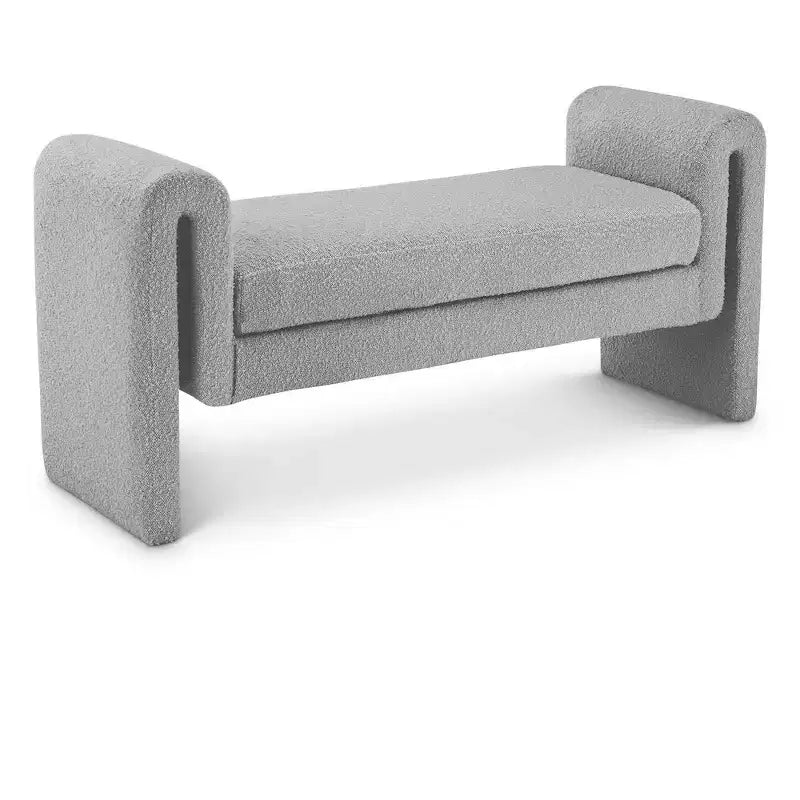 Meridian Furniture,Stylus Boucle Fabric Bench