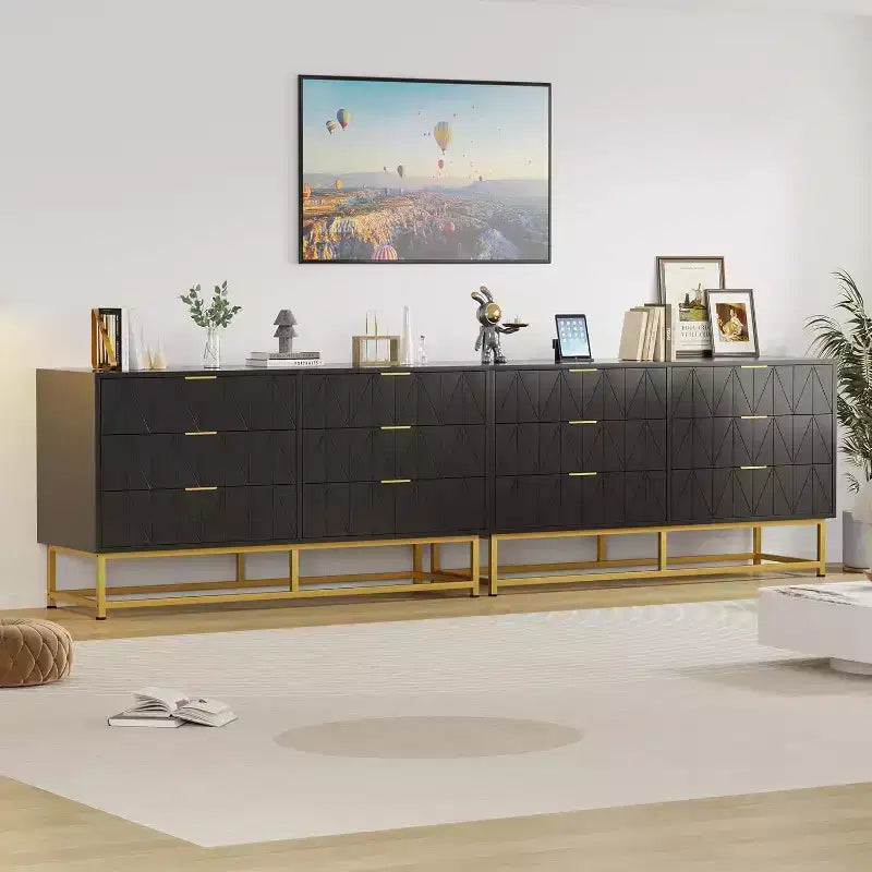 Acekool 6 Drawer Fabric Dresser, Small Storage Chest with Wood Top, Modern Nightstand and Clothes Organizer for Bedroom, Closet, Living Room