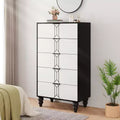 Acekool 5 Drawer Dresser, Modern Chest with Vintage Pattern, Deep Storage Drawers for Bedroom, Living Room, Entryway