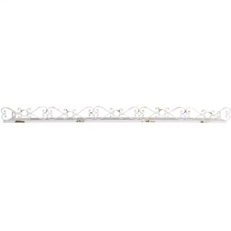 Storied Home Farmhouse Decorative Iron Ledges, Distressed Cream, Set of 4 Sizes