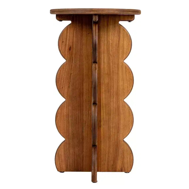 Scalloped Edge Accent Table