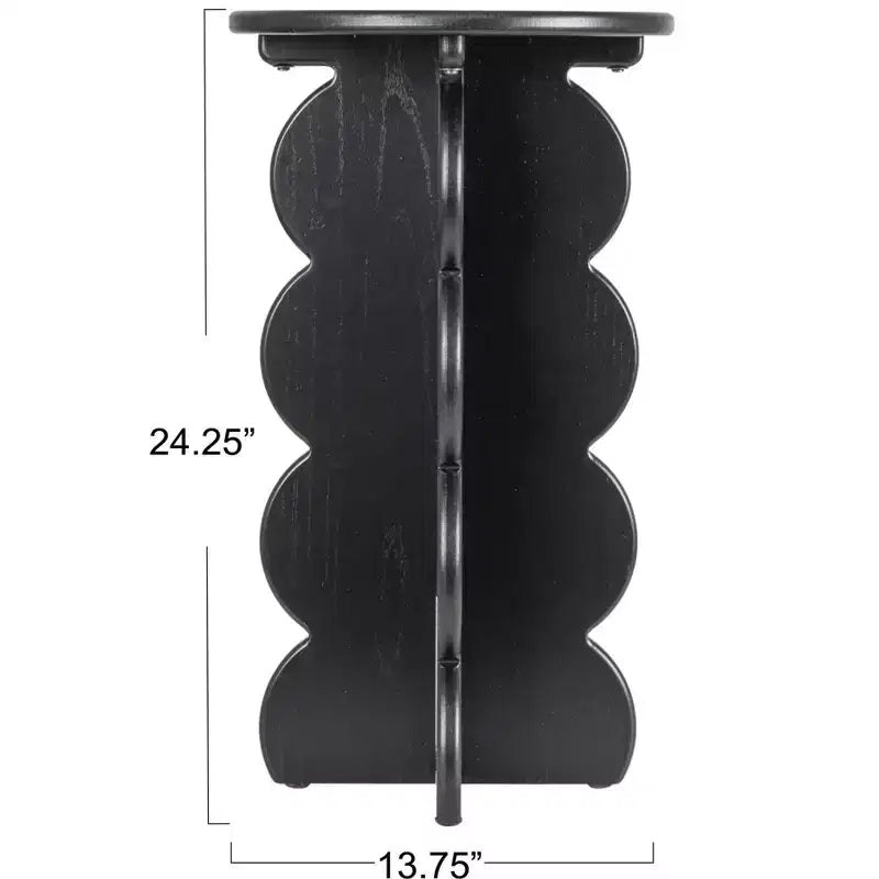 Scalloped Edge Accent Table