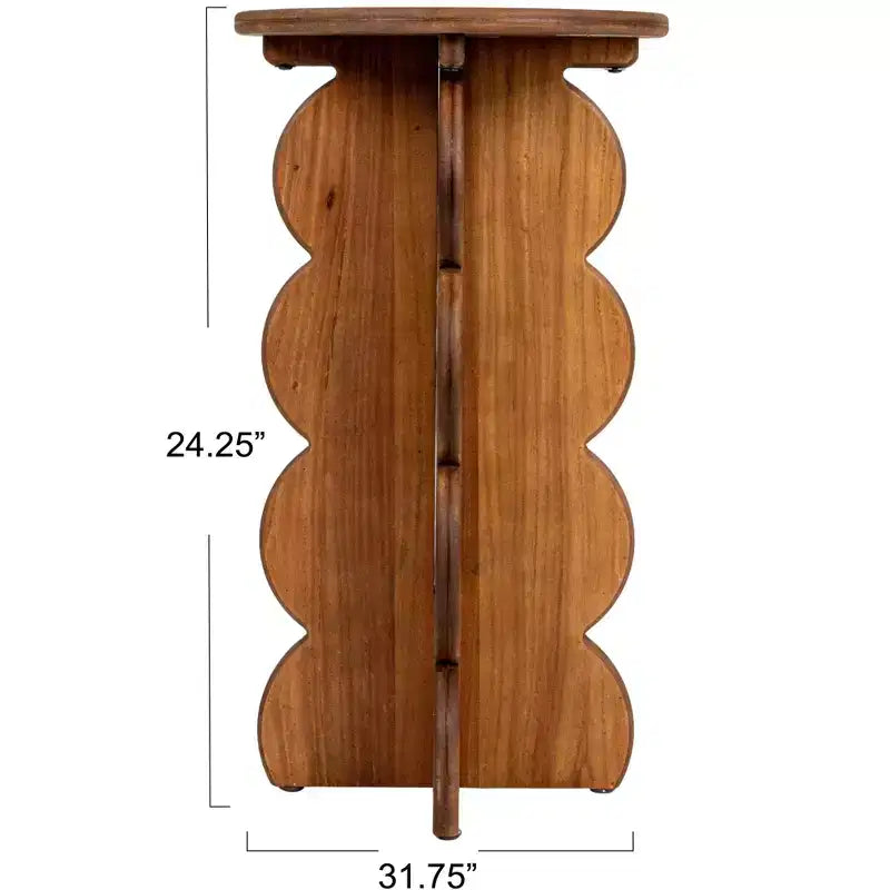 Scalloped Edge Accent Table