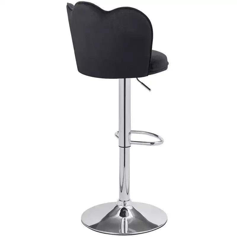 VECELO Velvet Bar Stools Set of 2/4, Adjustable Barstools with Back, Armless Counter Height Stools, Swivel Bar Chairs for Pub or Kitchen Island