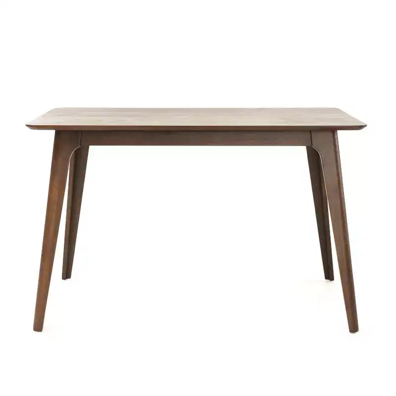 GDFStudio Keiko Mid-Century Modern Wood Rectangle Dining Table with Splayed Legs