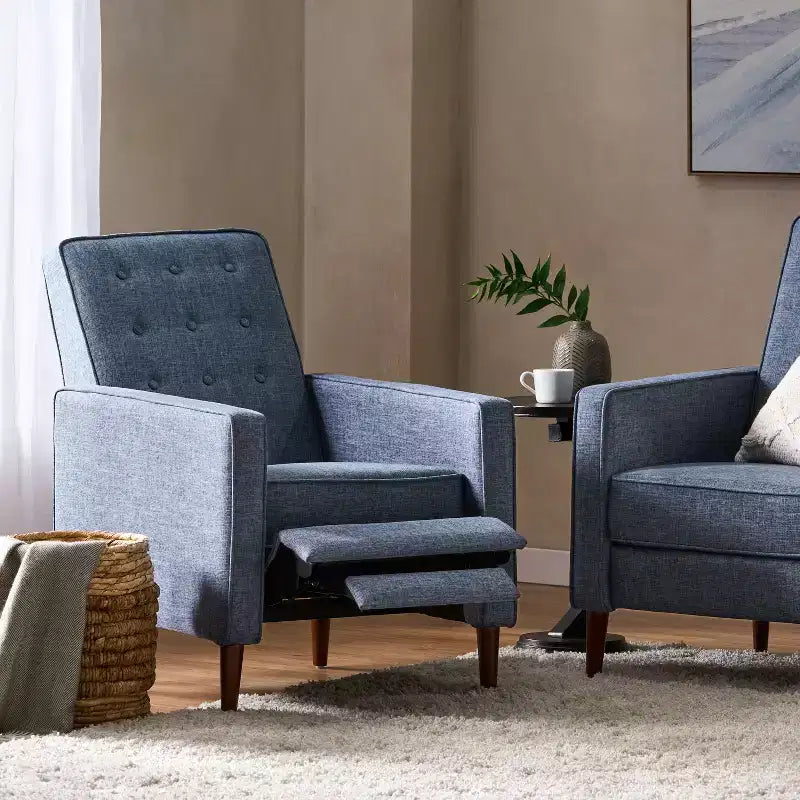 GDFStudio Mason Mid-Century Modern Tufted Pushback Recliners