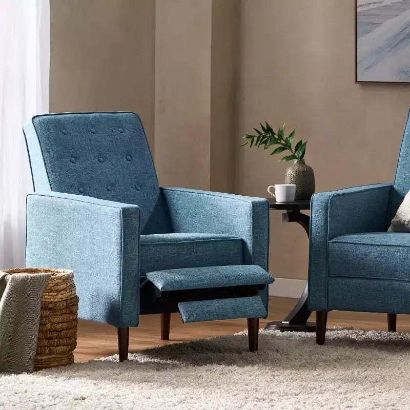GDFStudio Mason Mid-Century Modern Tufted Pushback Recliners